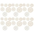 thumbnail image 6 of Raindrops 50 Pcs Wooden Gear Pendant Gears for Wall Home Decor Living Beige, 6 of 8