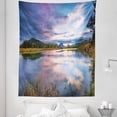 thumbnail image 1 of Wyoming Tapestry, Nature Outdoor Scene of Colorful Sunset on Oxbow Bend of Snake River, Fabric Wall Hanging Decor for Bedroom Living Room Dorm, 5 Sizes, Multicolor, by Ambesonne, 1 of 1