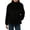 BLACK, variant on Amazhiyu Womens Faux Fur Coat Winter Zip Up Drawstring Fuzzy Jacket with Pockets