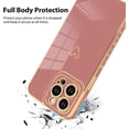 thumbnail image 3 of Compatible with iPhone 14 Pro Case Love Heart Plating Electroplate Luxury Elegant Case Camera Protector Soft TPU Shockproof Protective Corner Back Cover iPhone 14 Pro Case -Pink, 3 of 6