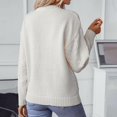 thumbnail image 7 of Kaemgyyd Sweaters for Women Crew Neck Cable Knit Long Sleeve Casual Pullover Solid Oversized Lightweight Tops Fall, 7 of 7