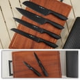 thumbnail image 3 of NULAS  8-Piece Kitchen Knife Set with Block for Chef, Stainless Steel Sharp Knives, Anti-Rust, Ergonomic Handle - Black, 3 of 8