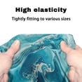 thumbnail image 7 of HELLHERO Marble Pattern Seat & Backrest Covers Reusable Seat & Backrest Cover Set Dust Proof Easy to Use for Outdoors (Blue-green), 7 of 7