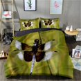thumbnail image 1 of Housse de Couette Imprimée 3D, Ensemble de Literie Libellule, Taille Double 3 Pcs, 1 of 5