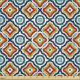 thumbnail image 2 of Ethnic Fabric by the Yard, Oriental Geometric Composition with Ornamental Colorful Composition of Rhombuses, Upholstery Fabric for Dining Chairs Home Decor Accents, Multicolor by Ambesonne, 2 of 5