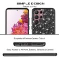 thumbnail image 6 of Compatible with Samsung Galaxy S23 Ultra Case, Glitter Sparkly Samsung S23 Ultra Phone Case with Slim Silicone Shockproof Protective Bumper Cover for Cute Girls Women (Black), 6 of 14