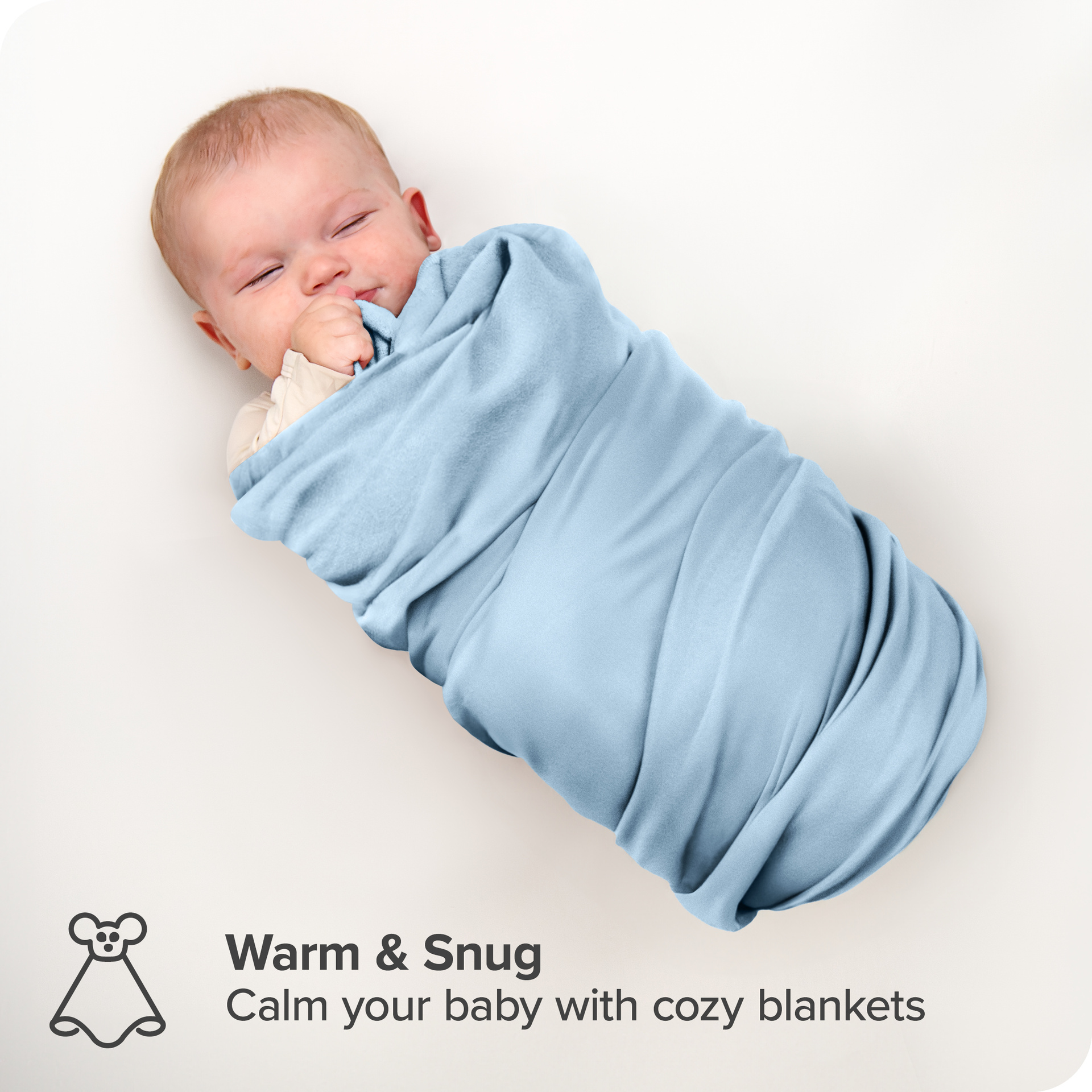 Bare Home 6-Pack Flannel Receiving Blanket - Warm and Durable - Ultra Soft - Receiving, Light Blue