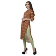thumbnail image 4 of Moomaya Kurti Tunique Imprimée à Col Mandarin Longueur Genou pour Femmes Vêtements Porter, 4 of 6