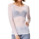 thumbnail image 2 of Blusa de mujer transparente de manga larga con malla, sin costuras, de poliéster, tallas S-XXL, 2 of 4