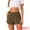 Dark Brown, variant on DARING DIVA Women's Soft Stretchy Drawstring Lounge Shorts XS White
