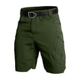 thumbnail image 2 of Fabrcox M-6XL Men Cargo Short Big and Tall Mens Shorts Athletic Sports Workout Gym Bermuda Shorts Men with Zipper Pockets No Belt Green 6XL, 2 of 5
