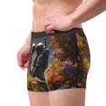 thumbnail image 4 of Balery Romantic Flower Astronaut Couple Men's Boxer Briefs, Soft and Breathable Cotton Underwear with nylon Waistband-Large, 4 of 9