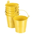 thumbnail image 1 of Cubos de metal pequeños Uxcell Coloridos para suculentas, cestas decorativas para fiestas, cubos amarillos de 6 piezas, 1 of 1