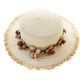 thumbnail image 1 of 56-58 cm circunferencia del sombrero sombrero de paja para mujer sombrero para el sol protector solar guirnalda para exteriores sombrero de copa plano sombrero de playa sombrero para el sol plegable, 1 of 5