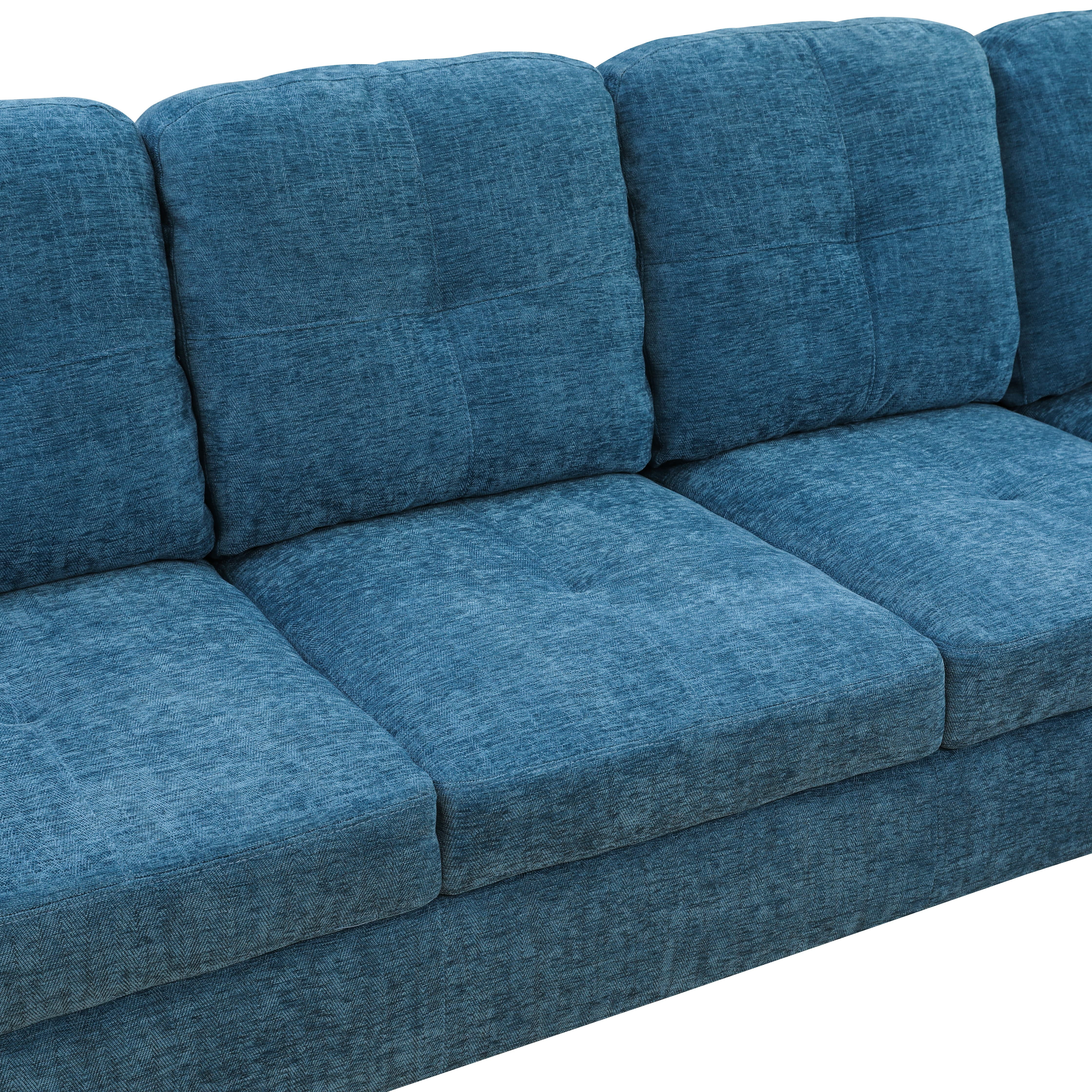 MAYEERTY Modern Adult 3-Piece Couch Set - Blue Vibrant Color, Lively Living Room Seating Decor