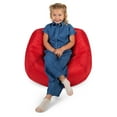 thumbnail image 2 of Big Joe Classic Bean Bag Chair for Kids Bedroom and Reading Nook, Easy-Clean Red, Durable Nylon Polyester Blend, 2 feet Refillable, 2 of 10