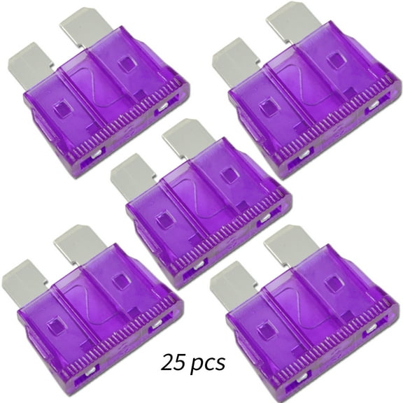 The Wires Zone ATC Blade Style Fuse 3A AMP Automotive Electrical Parts & Accessories, 25 Pack