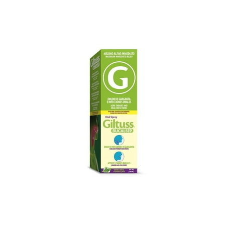 Giltuss Bucalsep Oral Spray, Oral Anesthetic, Antiseptic, Antimicrobial, Oral Astringent 1 fl oz (30 ml)