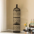 thumbnail image 5 of Creative Bottle Shaped Black Wine Holder Rack Holder for Dining Room, Office, and Entryway, 5 of 7