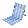 thumbnail image 2 of Folding Beach Chair Lightweight Portable Poolside Chair with Backrest Striped Lounge Seat for Adults Camping Picnic Patio Lawn Tailgate BBQ Sports Events Travel Hiking 15X30 Inch, 2 of 4