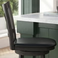 thumbnail image 4 of Merrick Lane Modern Swivel Ladderback Counter Height Bar Stools, Gray Wash Walnut/Black, 4 of 12