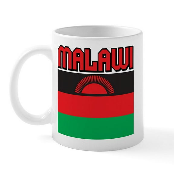CafePress - Malawi Flag Mug - 11 oz Ceramic Mug - Novelty Coffee Tea Cup