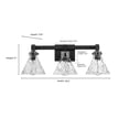 thumbnail image 2 of Millennium Lighting  Barlon 2/3/4 Light Vanity Fixture 3 Light - Vintage Brass, 2 of 5