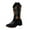 Black, variant on Woobling Womens Cowgirl Boots Embroidered Western Boot Wide-Calf Vintage Shoes Retro Walking Comfort Mid Calf Yellow 7