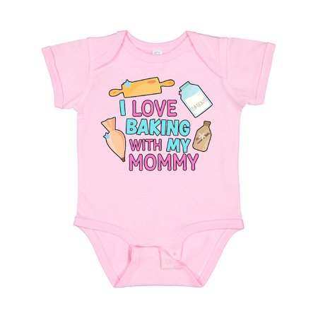

Inktastic I Love Baking with My Mommy Gift Baby Girl Bodysuit