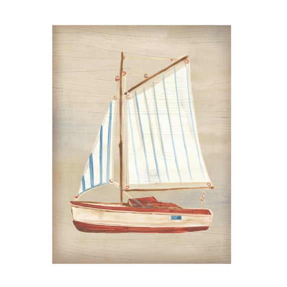 Trademark Fine Art June Erica Vess Driftwood Sailboat I Canvas Wall Art