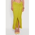 thumbnail image 3 of Women's Textured Knit Twist Front Asymmetrical Slit Skirt, 3 of 4