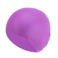 thumbnail image 1 of Gorro de natación sólido a prueba de agua de silicona morado de 1 pieza de Bargains Únicos, 1 of 5
