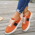 thumbnail image 5 of Womens Retro Low Top Platform Casual Shoes Bright Pink Faux Suede Non Slip Thick White Sole Comfort for Walking Shopping Daily Wear Ladies Sneakers 39, 5 of 7
