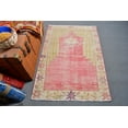 thumbnail image 2 of Vintage Rug, Turkish Prayer Rug, Small Rugs, Antique Rug, Rugs For Gift, 3.1x4.6 ft Pink Rug, Anatolian Rugs, Handmade Wool Rug, 13394, 2 of 10