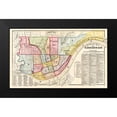 thumbnail image 2 of Titus 14x10 Black Modern Framed Museum Art Print Titled - Cincinnati, Outline Ohio Outline - Titus 1869, 2 of 5