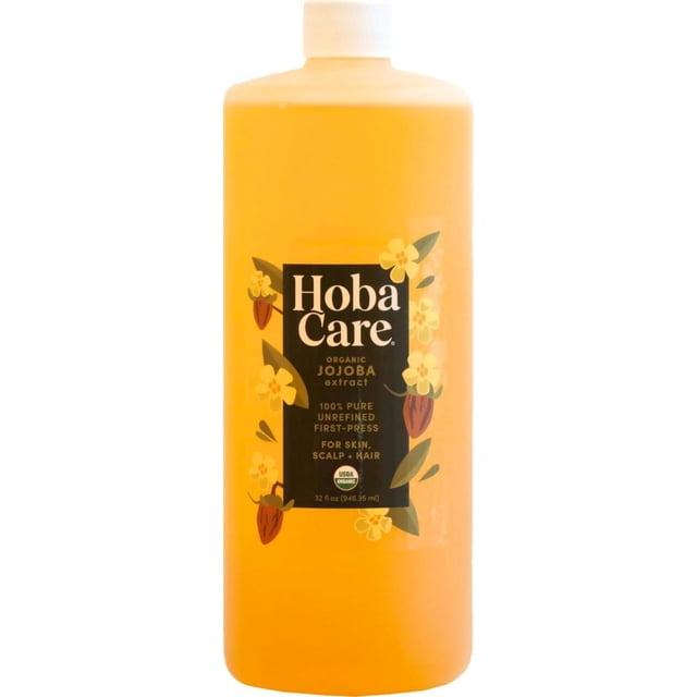 Aceite de jojoba HobaCare orgánico sin refinar 946 ml para el cuidado de la piel