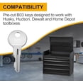 thumbnail image 4 of B03 Replacement Keys for Husky Tool Box, Hudson, Dewalt Tool Boxes, 2-Pack$$Tools & Hardware Other, 4 of 7
