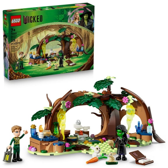 LEGO Wicked Elphaba’s Retreat Building Toy - Elphaba & Fiyero Toy Figures and Playset with Forest Friends - Pretend Play Building Blocks for Kids, Ages 7  - Wicked Gift for Girls & Boys - 75687