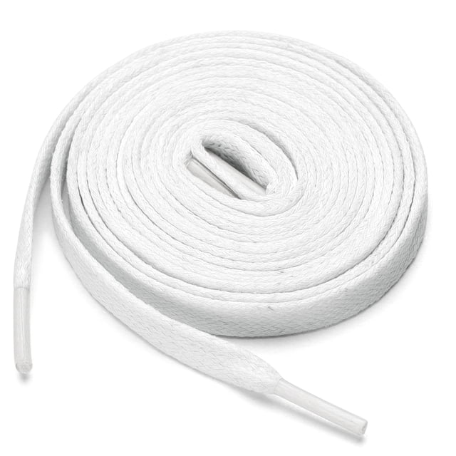 2 pares de botas de cuero de algodón encerado, zapatos casuales, cordones planos para hombres y mujeres blanco 150cm / 59.05