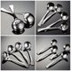thumbnail image 4 of 2 cucharas de acero inoxidable, cucharas ranuradas, cucharas de cocina, utensilios de cocina para ollas calientes., 4 of 6