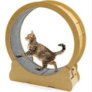 YODOLLA 31.5 Cat Treadmill Cat Exercise Wheel with Nonslip Carpet  Cat Teaser for Indoor Cats,Natural