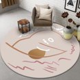 thumbnail image 3 of Tapis Rond pour Chambre à Coucher Salon Bureau Jeu, Tapis de Sol, 2 Pieds x 2 Pieds/60*60cm Rond, 3 of 5