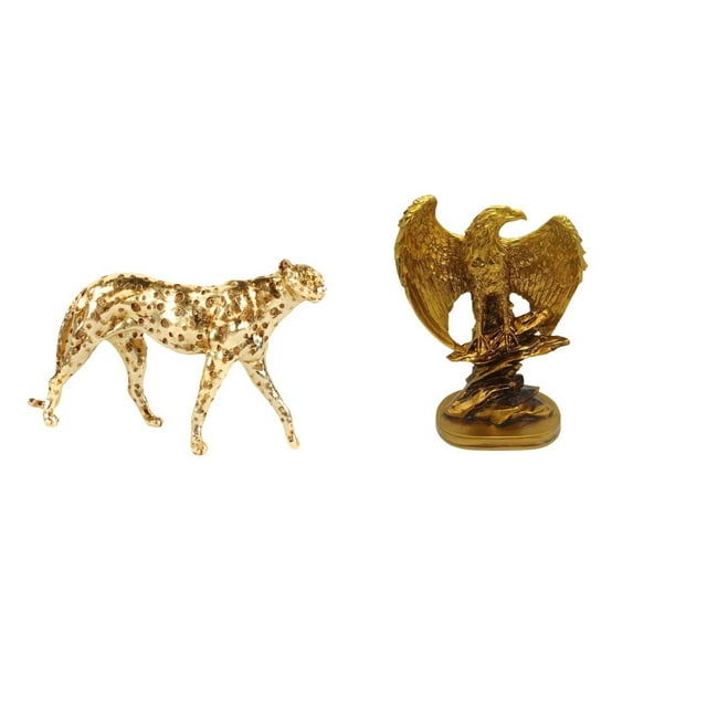 Figura de guepardo,Figura de guepardo dorado,adorno de escritorio moderno,Escultura,Estatua de resina,figura decorativa para el hogar.,Esculturas de animales coleccionables