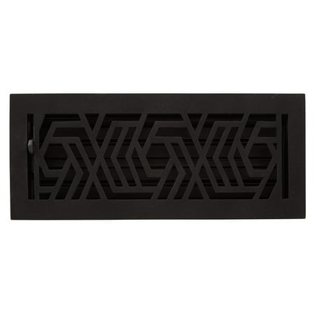 

Signature Hardware 943113-4-10 Hendrox Cast Iron Floor Register - Black