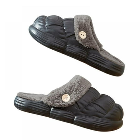 

Gyuzh Comfortable House Shoes Home Slippers for Women with Memory Foam Insole Black