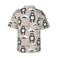 thumbnail image 4 of Xecao Cartoon Bear Brown print Hawaiian shirt - a stylish short-sleeve button-down for men, perfect for casual beach and tropical outings., 4 of 9