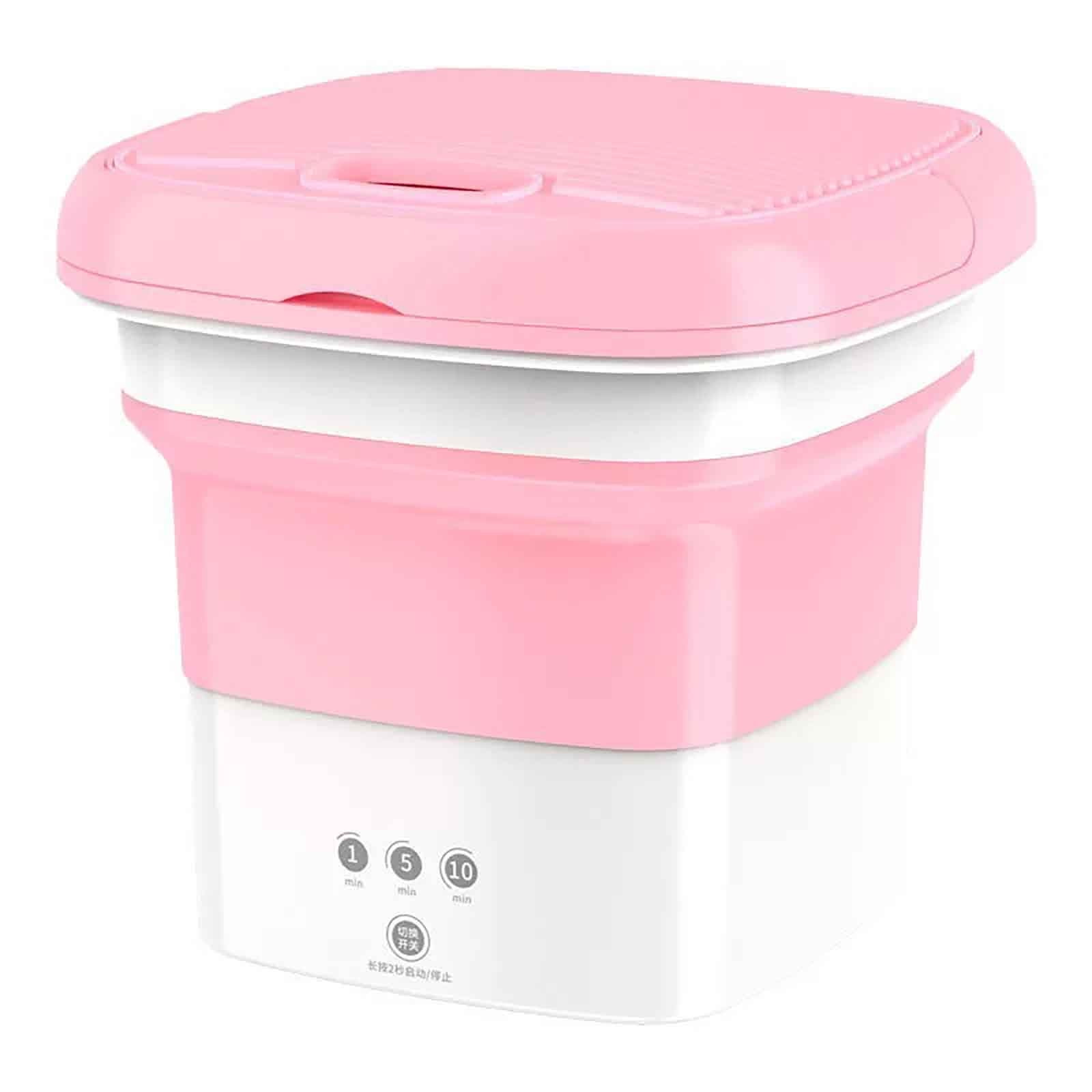 SATRINO Mini Portable Washing Machine - Automatic Foldable Washing machine with Blue Light- For Underwear, Socks, Baby Clothes, Towels - Collapsible Washing Machine for Travel,Camping, Dorm, RV