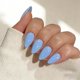 thumbnail image 2 of JOYVVEW Uñas postizas adhesivas cortas almendradas azul brillante 30 piezas, 2 of 7