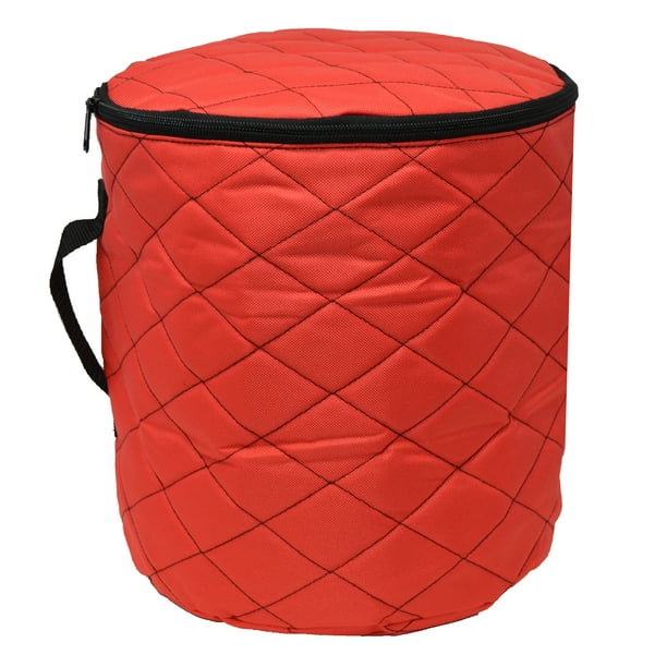 NORTHLIGHT 3 Reel Christmas Light Set Quilted Storage Bag In Red