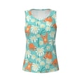 thumbnail image 4 of Lsque Cute Sloth on Floral Tree Printed Workout Tank Tops for Women, Athletic Sports Tank Tops, Compression Sleeveless Dry Fit Shirts,Sleeveless Yoga Shirt-Medium, 4 of 9